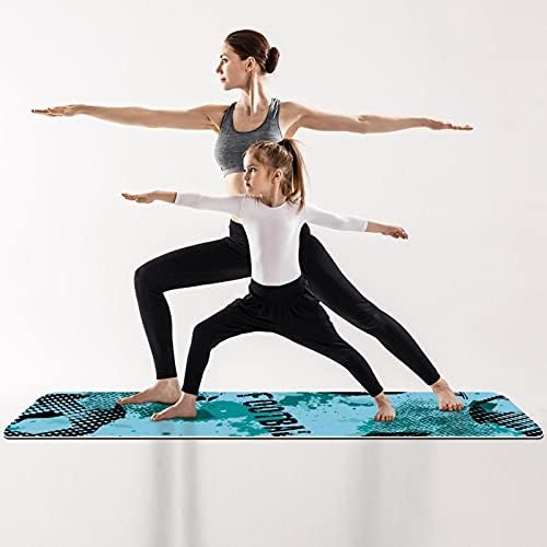 Debela neklizajuća Vježba & amp; fitnes 1/4 prostirka za jogu sa fudbalskim fudbalskim printom za Yoga