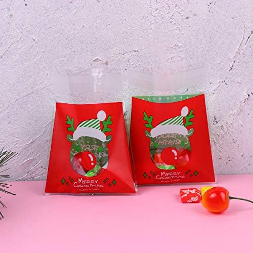 Abaodam 100pc Božić Lovely candy Bags Creative Gift Bag Portable Biscuits Storage torbica za kućne zabave