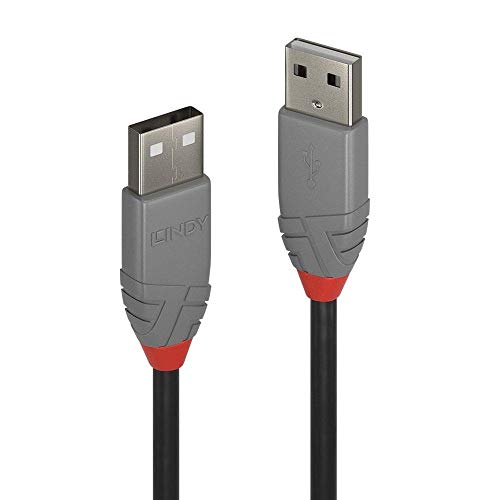 Lindy USB 2.0 Tip A / Tip kabl, antralin, crni, 9,8 ft