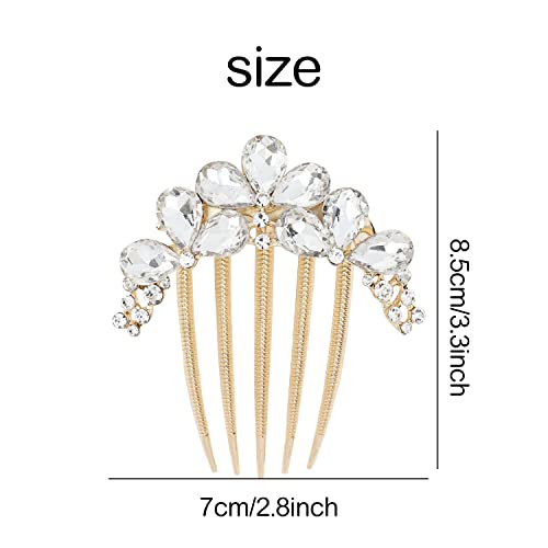 6 paket Luksuzni dragulji dragulji kristalni vještački dijamant svjetlucavi cvijet metalna strana francuski Twist