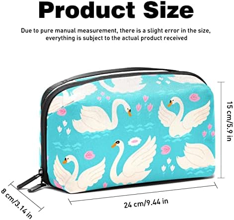 Slatka crtana elegantna torba za šminkanje Swan uzorak za torbicu Prijenosna torba za organizatore