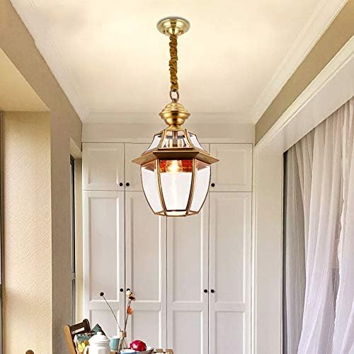 Taimowei E27 Američki sve bakrena vešana svjetiljka kuhinja Balkon Koridor Torch luksuzna svjetiljka