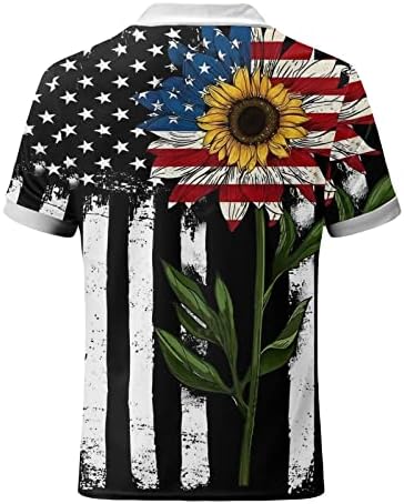 Ruiruilico muške američke zastave polo majice Patriotic 4. jula Tee majice Ljetne casual kratkih rukava