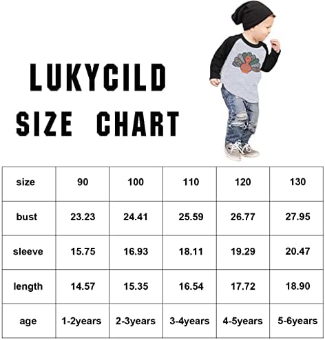 LukyCild Unsiex Baby Little Turkey Dan zahvalnosti Raglan majica Majica Toddler Boy Dan zahvalnosti