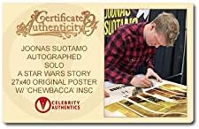 Joonas Suotamo Autographing 2018 Solo A Star Wars Priča originalni Chewbacca 27x40 dvostrani filmski poster