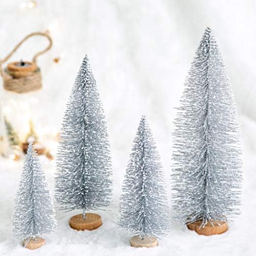 FoodSloury Božićne ukrase, mali arificirani božični božićni stablo Snow Globe Dekor Slatka