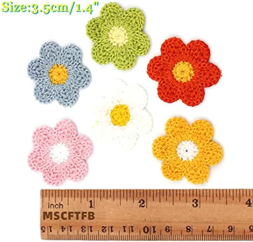 30 komada Crochet cvjetni apparat Mala pređa Šikanje na cvjetnim zakrpama za šivanje zanatskih