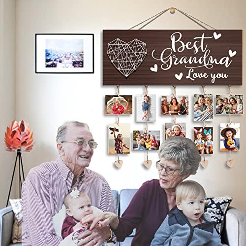 Qtgpet bake pokloni, božićni pokloni za baku od unuka Grandson, baka Frame slike Najbolji Nana Pokloni Grandkids