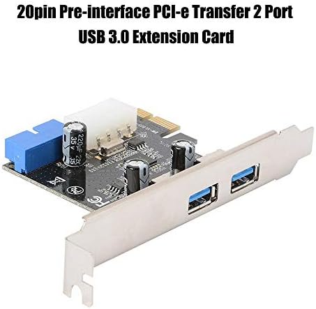 KOOBOOK 1PCS PCI-E na USB 3.0 ekspanzijsku karticu sa USB 3.0 dvostrukim portovima 20-pinski prednji priključak za sučelje za Windows XP / Vista / 7/8