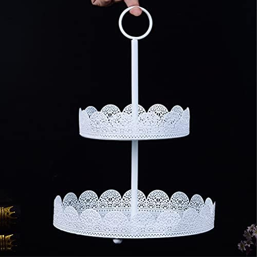 Toyvian okrugle posude za torte 2 Tier cake stand Cupcake Desert stalak Iron Cake stalak držač za posluživanje poslužavnik za rođendansko vjenčanje čajanka posluživanje zaliha desertni sto displej Set