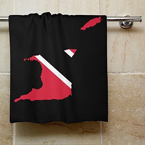 Zastava Trinidad i Tobago ručnik za umivaonik 28.7 X13.8 Krpe za lice Superfine vlakne visoko upijaju ručnike