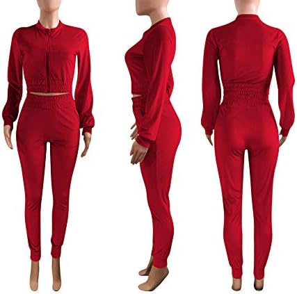 Ženska Odjeća Od 2 Komada Zimska Jesen S Patentnim Zatvaračem Trenerke Bodycon Pantalone Kombinezon