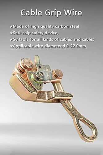 Yanborui vučenje 4408 lbs vučne hvataljke Kabel Grip Wire Grip kabelski alati za povlačenje žica za žičane