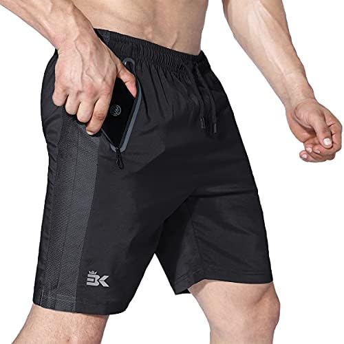 BROKIG muške sportske kratke hlače APEX sa džepovima sa patentnim zatvaračem,prozračne sportske hlače za trening u teretani