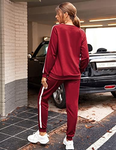 HOTOUCH ženske trakne sa dugim rukavima Ležerne dugih rukava setovi 2 komada jogging odijelo od pamučne odjeće odjeću sa džepom