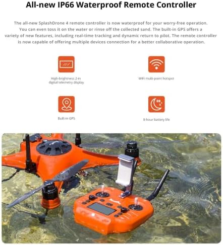 Swellpro Splashdrone 4 Ribolovni dron 2kg nosivost 3-osi Gimbal 4K Dronovi kamera, 38MPH 5km Cast