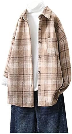 Ženske plaćene flannelne košulje šerpe runo obloženo dugme dolje zgazda toplom flanel jakna za