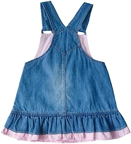ZL Magic Baby & Little Girl Girl Mekani pamučni traper Podesive kombinezone haljine suknje od mane djevojke