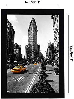 AmericanflatAmericanflat 11x17 okvir za slike u crnoj boji & amp ;16x20 Poster Frame u crnoj boji-Kompozitno drvo sa poliranim pleksiglas - horizontalne i vertikalne formate