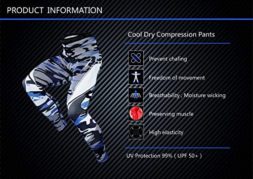NTWHTB muške hlače za kompresiju šorc na vrhovima - Cool suhi osnovni sloj za trčanje sportskih teretana