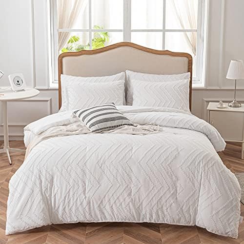 Sleepbella Queen Veličina Bijela posteljina postavila je tufovan dizajn, boho comforter za kraljičin