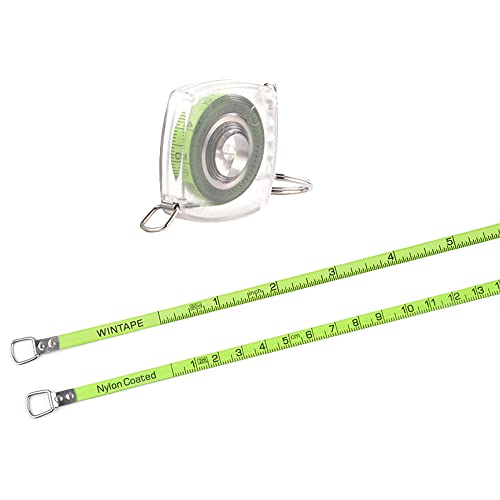 WIN TAPE 6FT 2m Mini čelična traka za mjerenje prozirna plastična školjka sa privjeskom za ključeve funkcionalna Mini traka za mjerenje na uvlačenje