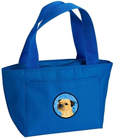 Caroline's Treasures LH9368BU - 8808 torba za ručak Blue Border Terrier, izolovana kutija za ručak za višekratnu upotrebu za kancelarijski posao Školska plaža,