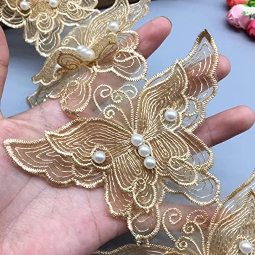 Leptir vez čipke TRIM DIY Applique Tkanini Šivaći obrtni materijal Vjenčana haljina odjeća ukrašavanje