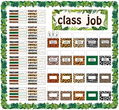 WATINC 97pcs Set oglasnih ploča za klase, Tabela poslova u učionici sa oznakama sa imenima, table za povratak