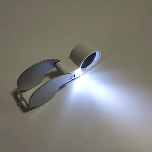 ZLXDP sklopiva optička staklena lupa sa svjetlosnim lupom popravak sata za čitanje optičkog stakla