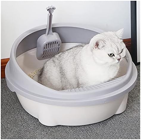 WSABIG velika kutija za smeće za mačke polu zatvorena kutija za pijesak za smeće Scoop prijenosni plastični dezodorans sandbox za mačke samočišćenje toaletni pribor za kućne ljubimce poklopac za mačke B