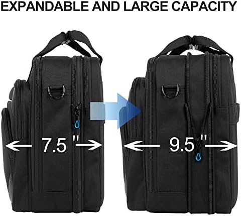 KROSER torba za Laptop 17,3 inča Premium torba za Laptop, proširiva torba za prenos preko ramena za