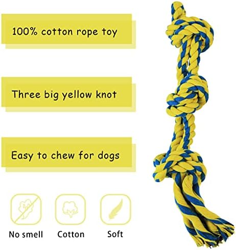 Yikebalog igračke za pseće užad na otvorenom Bungee tegljač igračka za Pitbull srednje do velike pse viseći uže za vježbanje s velikim kompletom za opružne motke velike veličine žuta
