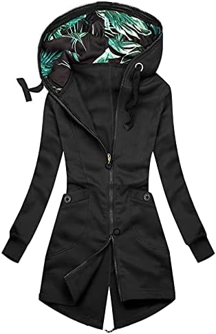 Tcket Coats za žene, 2022 topla punila s kapuljačom s kapuljačom dugih rukava Jakna s dugim rukavima, jakna sa patentnim zatvaračem