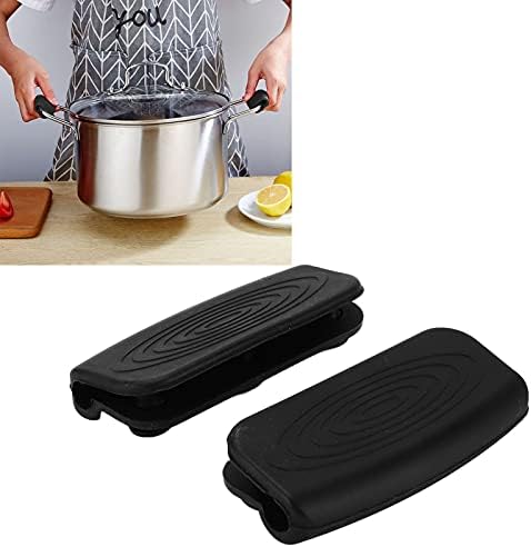 2pcs silikonska držač za ručice, nosač nosača, toplotni izolirani tavi poklopca za kućnu kuhinju Pečenje