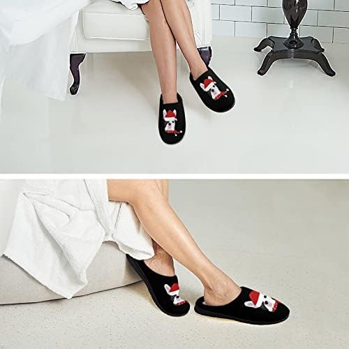 Santa Bulldog ženske pamučne papuče lagane perive kućne cipele za Spa spavaću sobu Hotel