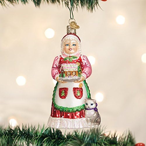 Old World Božić staklo vazduh ukrasi za jelku Gospođa Claus