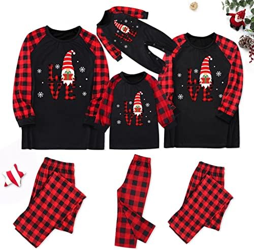 XBKPLO božićne pidžame za porodicu Xmas pidžama PJs Sleep odjeća Odgovaraju set Porodični Pajama Set