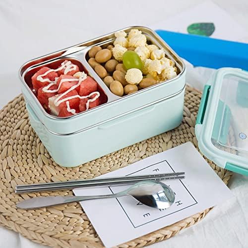 Yuzzi Bento kutija za ručak za odrasle kutije za ručak od nehrđajućeg čelika Dvostruki sloj prehrambeni