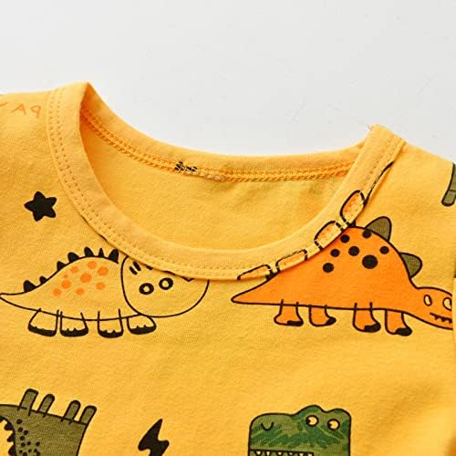 Elspilit toddler novorođenčad dječaka Dinosaur odjeća za odjeću s kratkim rukavima na vrhu