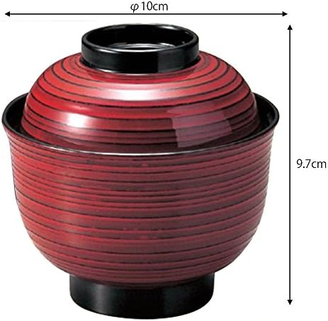 福井クラフト 3,5 inča ometajuće perje protiv malog usisnog zdjela Vermilion brušenje, φ: φ10 × H9. 7cm, crveno