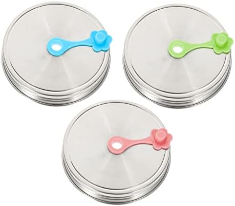 UPKOCH non Dairy Yogurt Silikonski poklopci 3 kompleta poklopci sa rupom redovna usta Mason Canning Jar poklopci