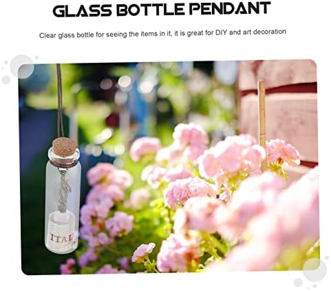 Yardwe 10pcs Želja privjesci Privjesci za privjesak za srce Clear Container Clear Glass Jars Mini napitske