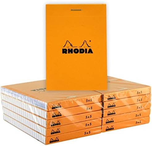 Rhodia Classic narandžasta Notepad 7.4 x 10.5 cm mreža 10pk