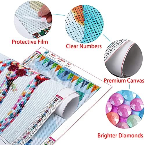 Dijamantni setovi za odrasle, Pink Magnolia Diamond Art Kids početnik DIY 5D boja po brojevima, velika