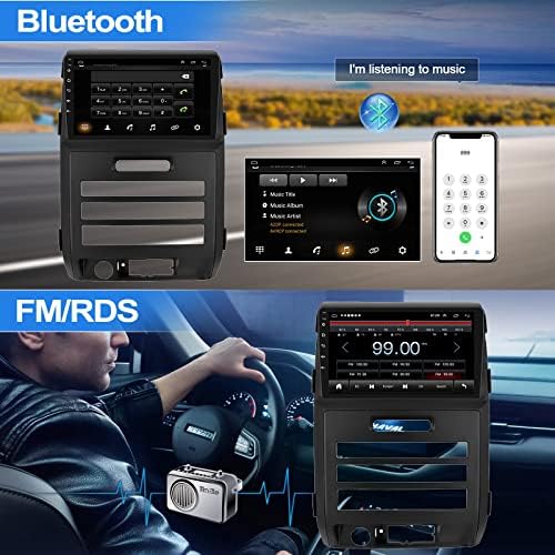 [2+32GB] Android 11 Auto Stereo Radio za Ford F150 F-150 SVT Raptor 2009-2012 sa bežičnim CarPlay Android Auto 9 inčni Radio sa ekranom osetljivim na dodir sa GPS navigacijom WiFi HiFi Bluetooth FM/RDS + rezervna kamera