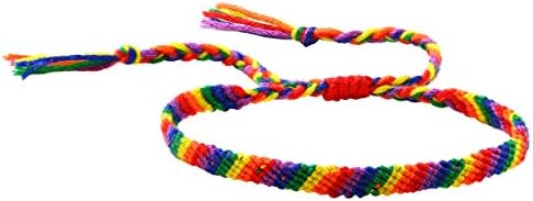 Nanafast Rainbow LGBT narukvica Podesiva ručno rađena narukvica Pride pletena narukvica za gej & lezbejka