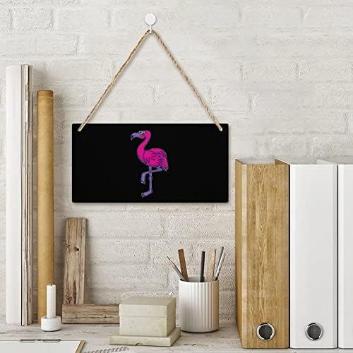 Cool Flamingo Wood znak Personalizirana drvena ploča Zidna umjetnost sa užadima za kućni uredski