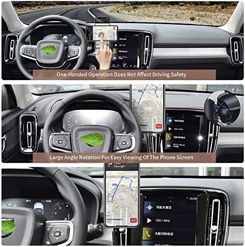 Clec Mount Fit za Volvo XC40 2019-2022, Custom FIT 360 ° nosač za auto nosač telefona za Volvo XC40, Držač automobila za automatsko sredstvo za automatsko ime automobila za iPhone Samsung 4-7 inča pametni telefoni, magnetni