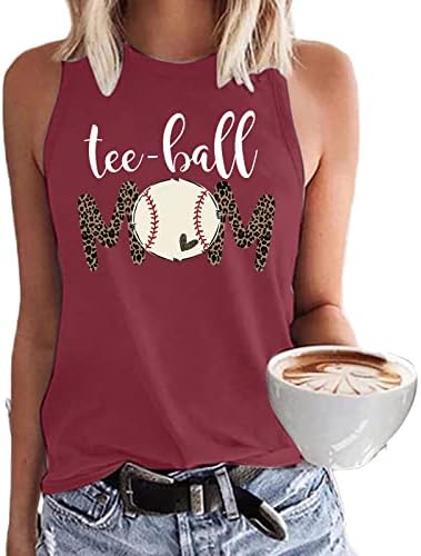 2023 bejzbol košulja za ženske trkačke tenk dopis Ispis bejzbol mama ljetni prsluk vrhunska rukava